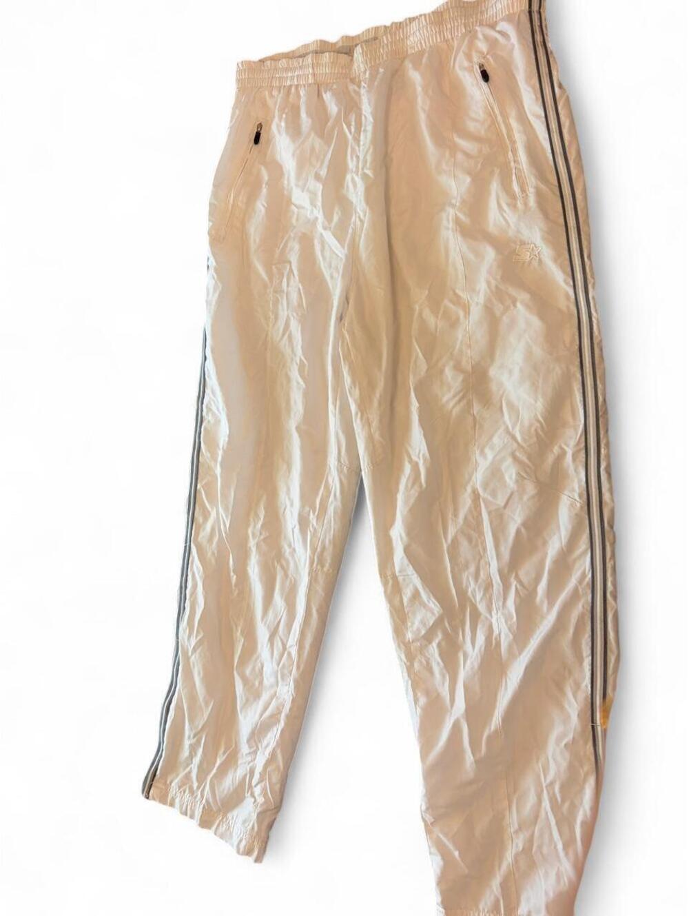 Vintage Starter Dri-Star Men's Track Pants White Side Stripe